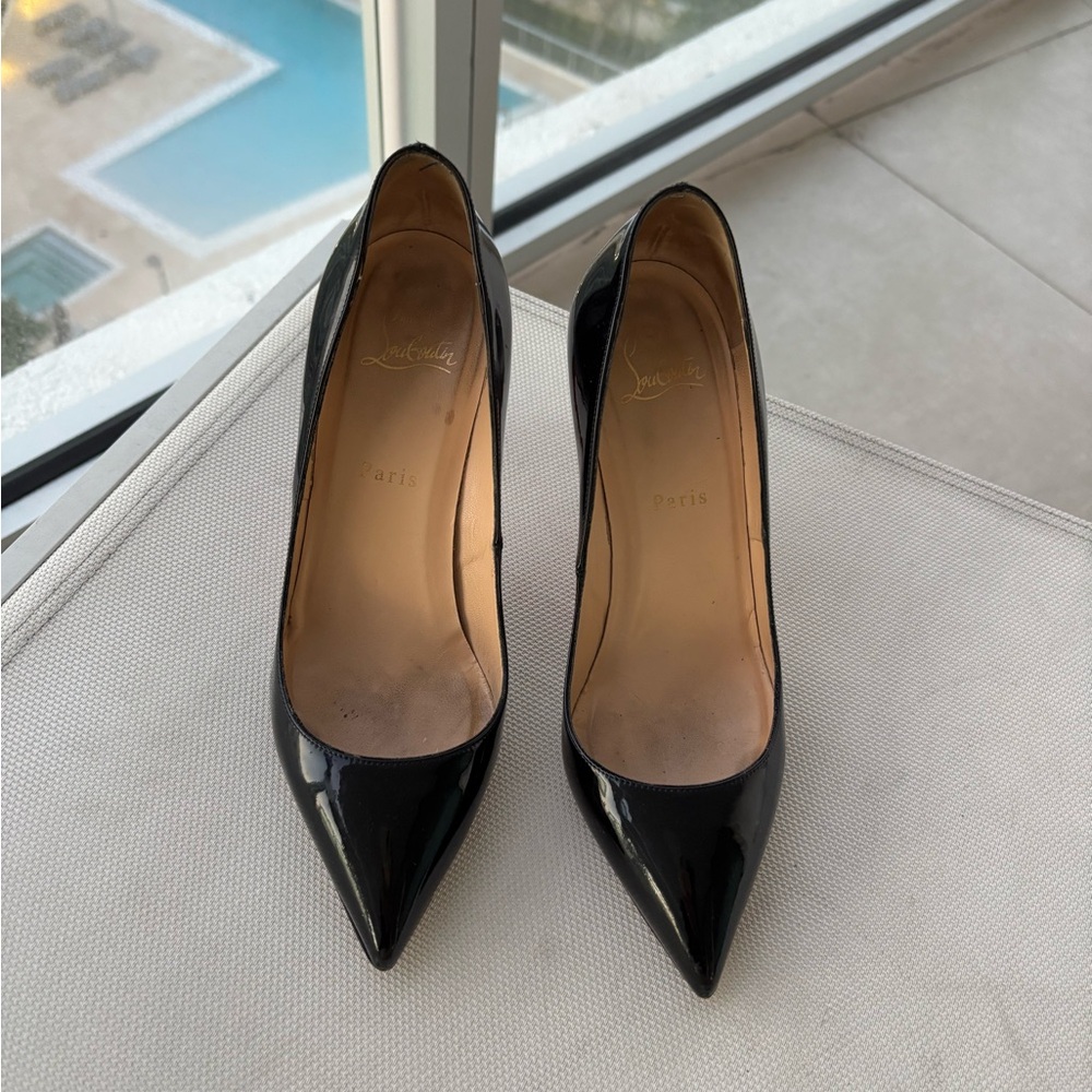 Christian Louboutin Black Patent Leather Stiletto Heels